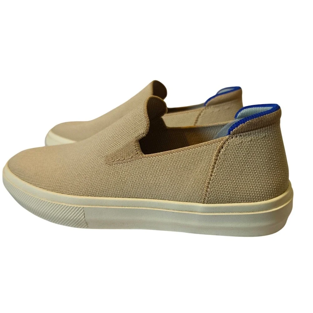 Rothys The Sneaker Sand Tan Slip On Knit Shoes Womens 10.5 Mens 9